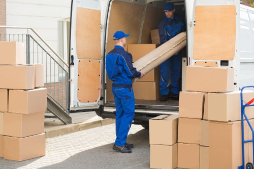 Commercial moving team planning a business relocation in Soho