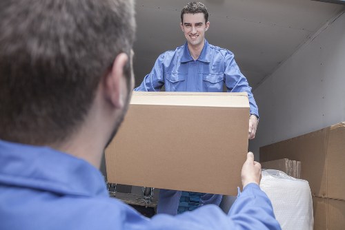 Storage and moving boxes in a Soho residential flat
