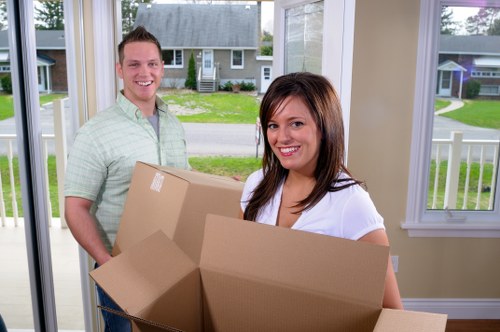 Unpacking service arranged in a central London home with labelled boxes