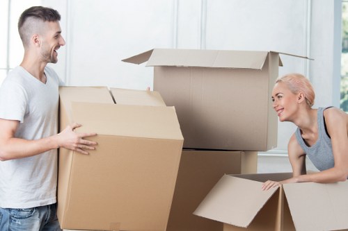 Packing materials and organised moving boxes for a Soho relocation