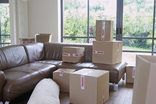 Furniture loading into a van for a Soho move