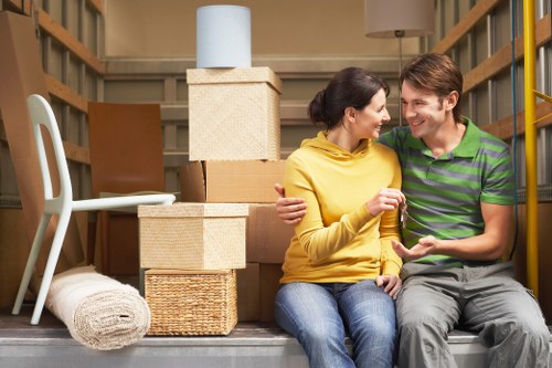 Local removals team handling access challenges in a Soho property