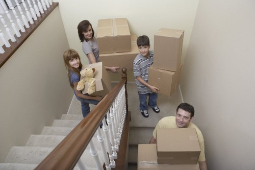 Careful packing and transport of office equipment during a Soho relocation